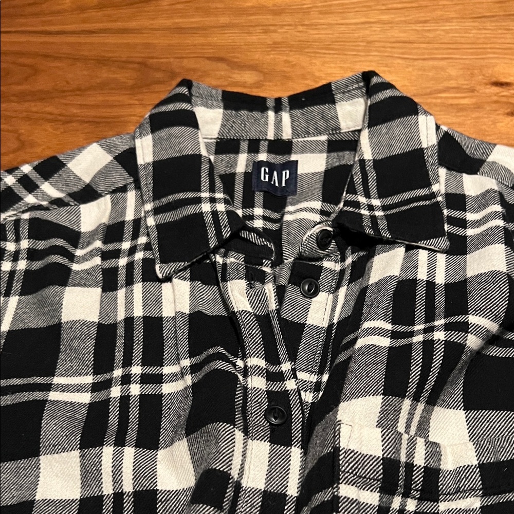 GAP Monochrome Flannel Checkered Shirt